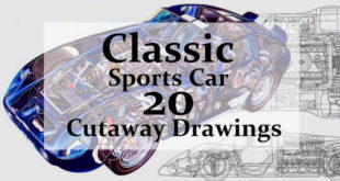【Classic Car brand】ビンテージ・スポーツカー 20 の美しいデザインと透視図