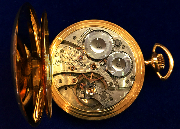 【Waltham】ウォルサム リバーサイド マキシマス Riverside Maximus 23石 14金無垢は 約 110 年経ても懐中時計の稀少なラグジュアリーモデル