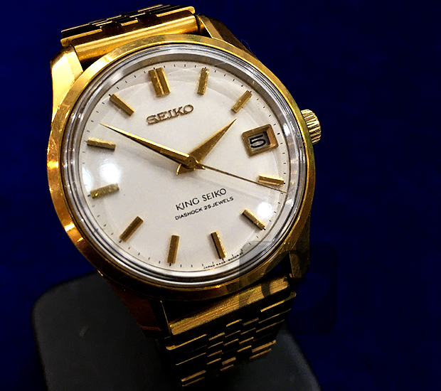 【SEIKO：KING SEIKO】キングセイコー 25石 盾メダリオンは 約 50 年以上経て 腕時計買取から分かる高耐久を追求しバランスに優れた高価格モデル