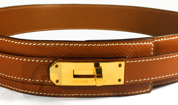 【Brand Shooting,Good Industrial design：Photo Collection】HERMES Kelly Veau Graine Couchevel Belt Gold Hardware