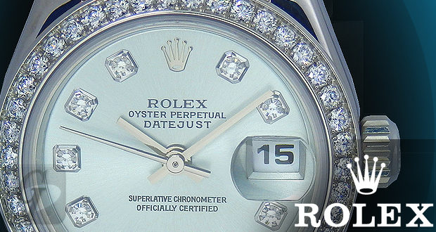 【ROLEX】DATEJUST LADY 179136G ロレックス デイトジャスト レディ 10Pダイヤ アイスブルー文字盤 ダイヤベゼル は女性に贈るプレゼントに最適なフラッグシップモデル