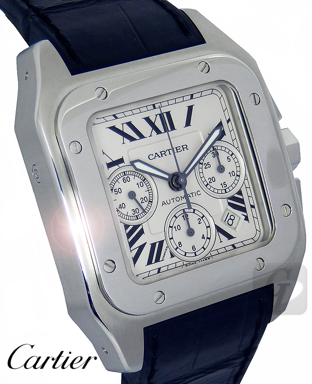 【Cartier】カルティエ サントス100 クロノグラフ Santos100 Chronograph は世界初の紳士用腕時計を継承している正統派モデル