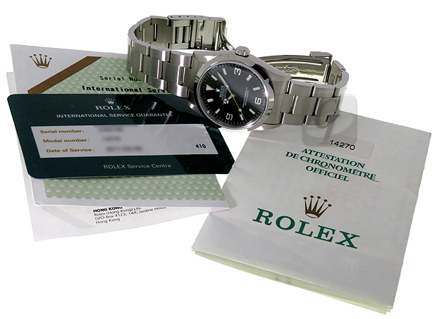 【Rolex Oyster Data File】ロレックス エクスプローラー I EXPLORER I Ref.14270 ギャランティカード 国際サービス保証書